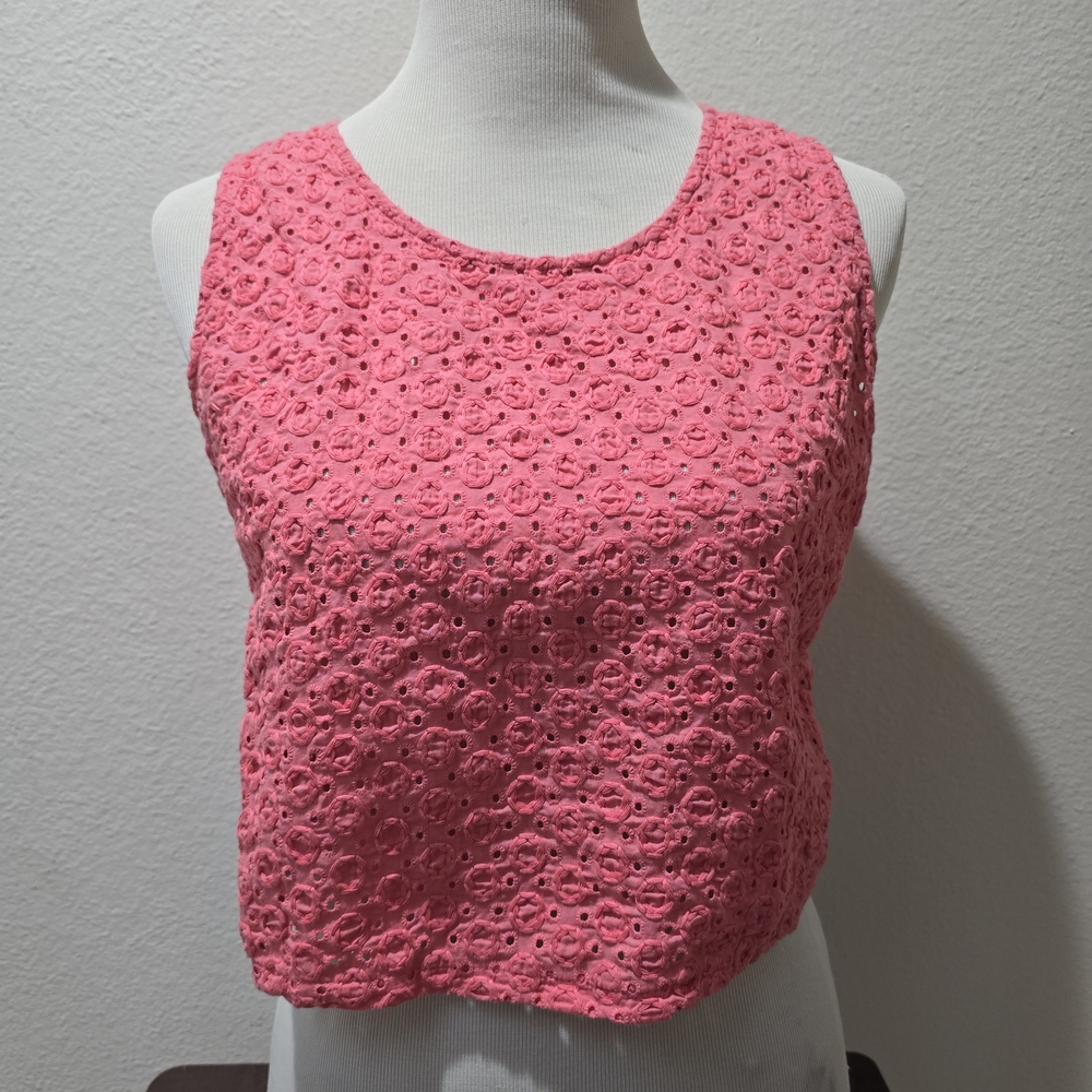 Cotton On Pink Eyelet Tank Top